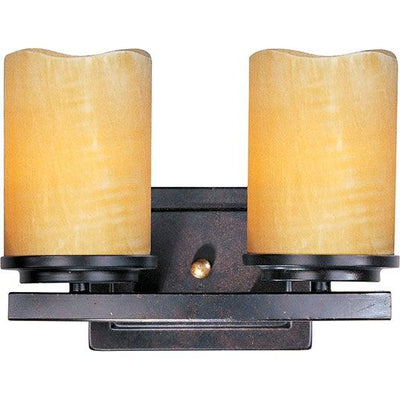 Rustic Ebony with Stone Candle Shade Wall Sconce - LV LIGHTING