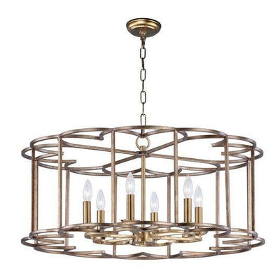 Bronze Fusion Semi Circles Caged Chandelier - LV LIGHTING