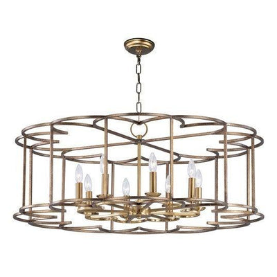 Bronze Fusion Semi Circles Caged Chandelier - LV LIGHTING