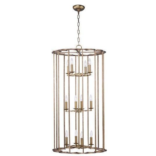 Bronze Fusion Semi Circles Caged 3 Tier Chandelier - LV LIGHTING