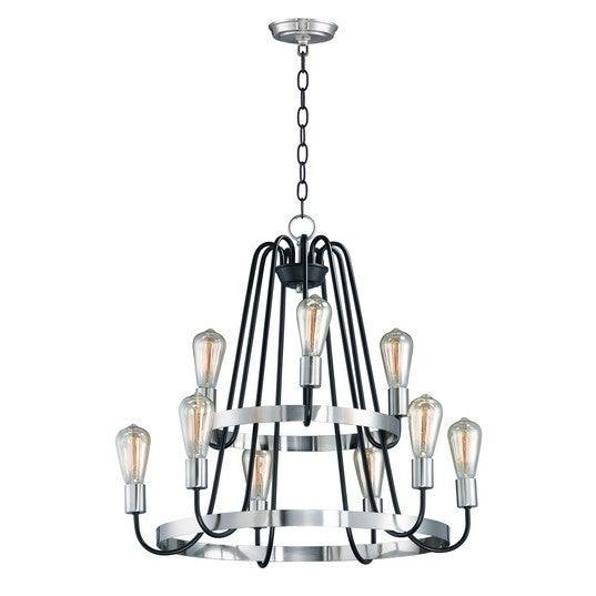 Steel with Removable Ring 2 Tier Chandelier - LV LIGHTING
