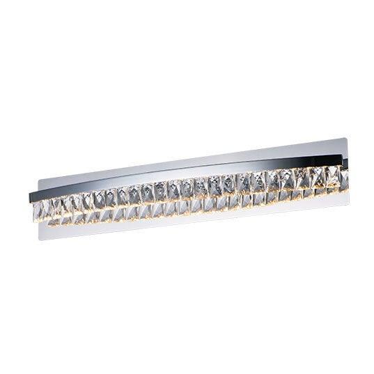 LED Polished Chrome with Crystal Vanity Light - LV LIGHTING