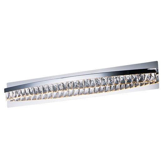 LED Polished Chrome with Crystal Vanity Light - LV LIGHTING