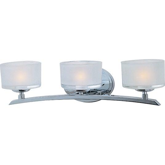 Polished Chrome with Frosted Glass Shade Vanity Light - LV LIGHTING