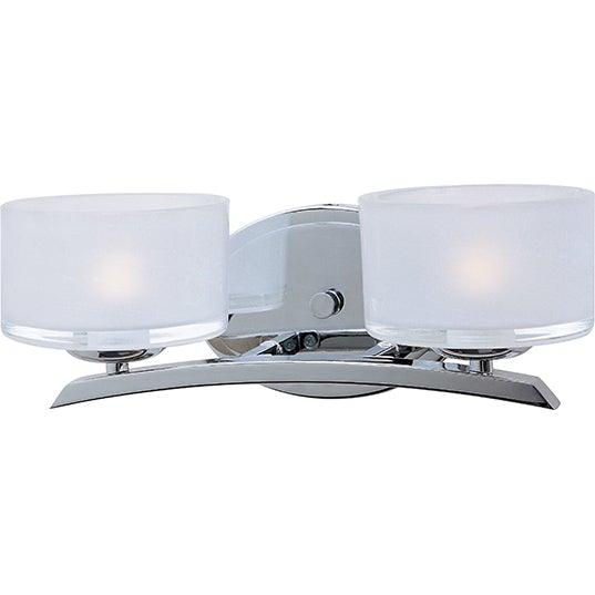 Polished Chrome with Frosted Glass Shade Vanity Light - LV LIGHTING