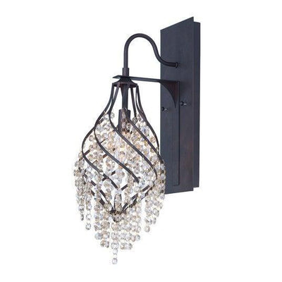 Steel with Crystal Strand Wall Sconce - LV LIGHTING