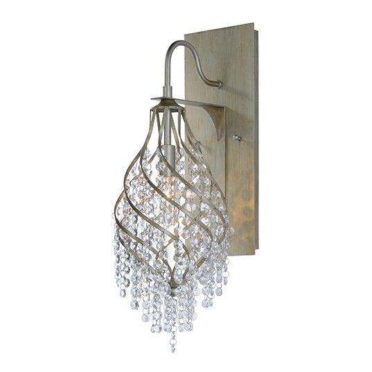 Steel with Crystal Strand Wall Sconce - LV LIGHTING