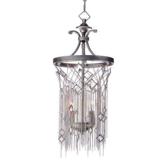 Silver Mist with Crystal Jewelry Chain Pendant - LV LIGHTING