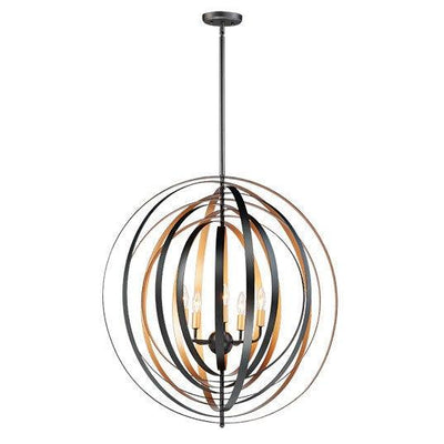 Steel with Concentric Rings Pendant - LV LIGHTING