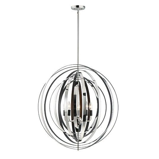 Steel with Concentric Rings Pendant - LV LIGHTING