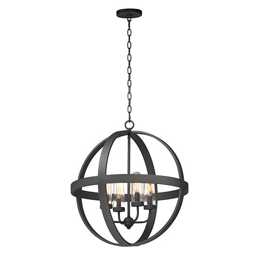 Steel with Round Open Air Frame Outdoor Pendant - LV LIGHTING