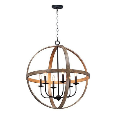 Steel with Round Open Air Frame Pendant - LV LIGHTING