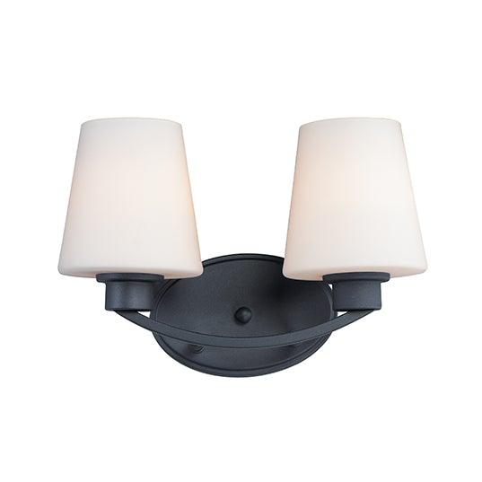 Steel with Satin White Glass Shade Vanity Light - LV LIGHTING