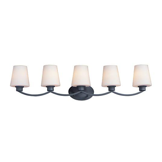 Steel with Satin White Glass Shade Vanity Light - LV LIGHTING