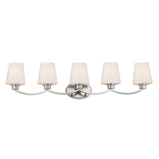Steel with Satin White Glass Shade Vanity Light - LV LIGHTING