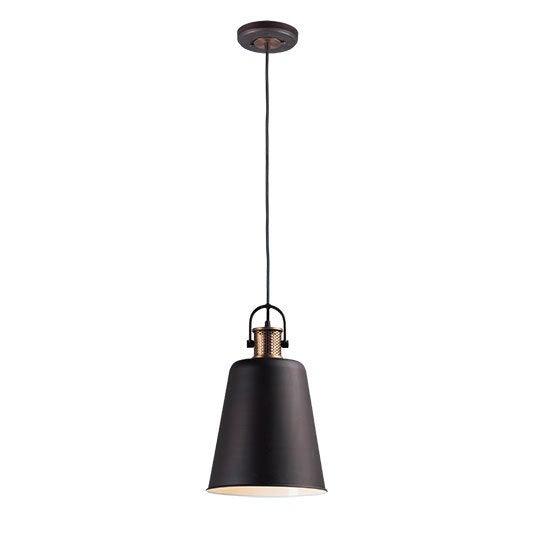 Oil Rubbed Bronze with Antique Brass Pendant - LV LIGHTING
