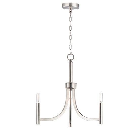 Steel with Rectangular Arms and Tubular Candles Chandelier - LV LIGHTING