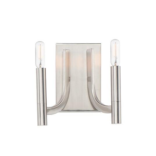 Steel with Rectangular Arms and Tubular Candles Wall Sconce - LV LIGHTING