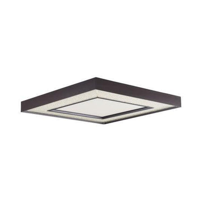 Bronze with Crystalline Diffuser Square Flush Mount - LV LIGHTING