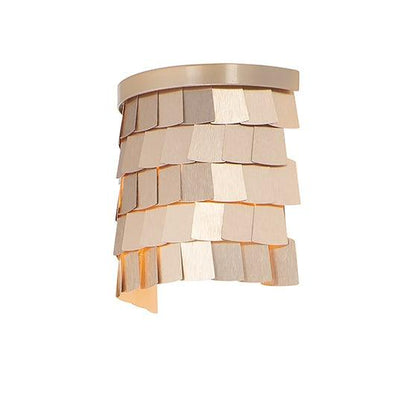 Champagne Gold Aluminum Panel Shade Wall Sconce - LV LIGHTING