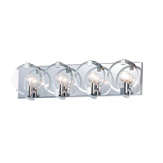 Polished Chrome with Clear Glass Shade Vanity Light - LV LIGHTING