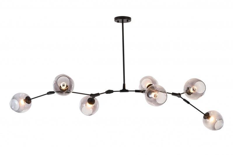 Steel with Glass Shade Chandelier - LV LIGHTING