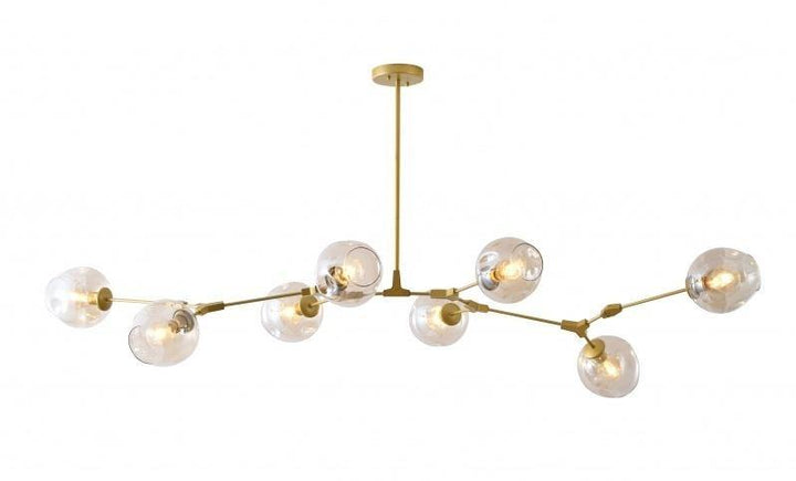 Steel with Glass Shade Chandelier - LV LIGHTING