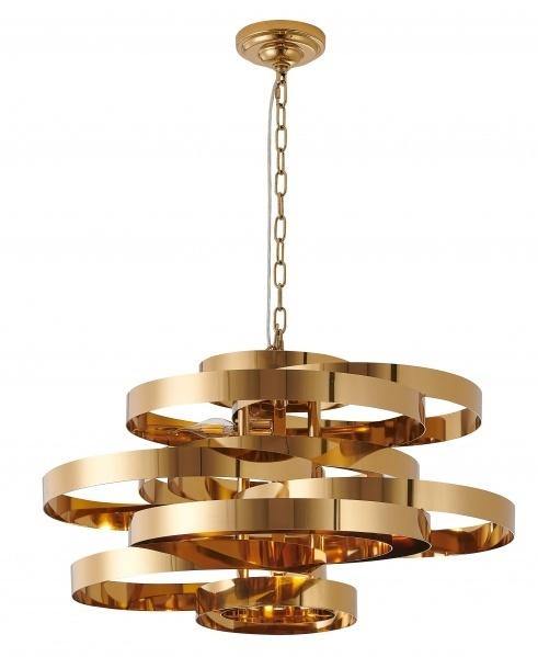 Shiny Gold Stainless Steel Ring Chandelier - LV LIGHTING