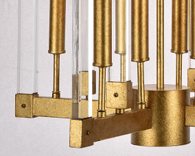 Antique Gold with Acrylic Arm Pendant - LV LIGHTING
