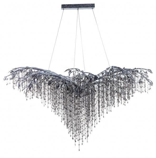 Steel Branch with Crystal Chandelier - LV LIGHTING