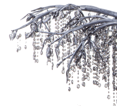 Steel Branch with Crystal Chandelier - LV LIGHTING