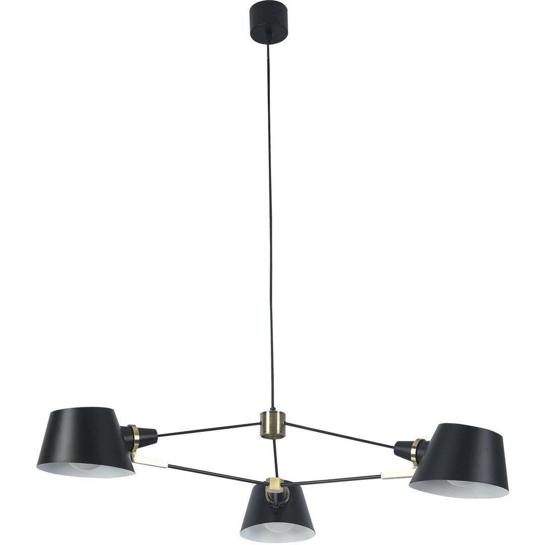 Black with Gold Hardware Accent Chandelier - LV LIGHTING