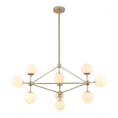 Steel Frame with Glass Globe Shade Chandelier - LV LIGHTING