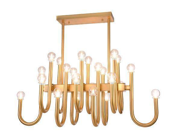 Steel with Arched Arm Linear Pendant - LV LIGHTING