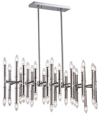 Steel with Bamboo Pipe Linear Pendant - LV LIGHTING