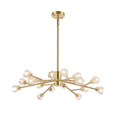 Metal Frame with Clear Crystal Shade Chandelier - LV LIGHTING