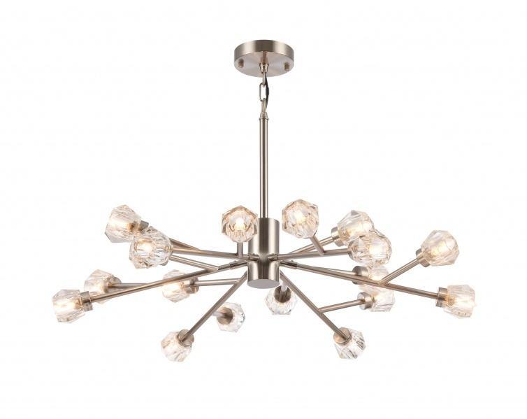 Metal Frame with Clear Crystal Shade Chandelier - LV LIGHTING