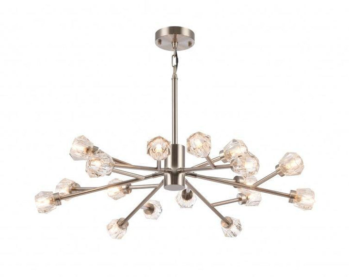 Metal Frame with Clear Crystal Shade Chandelier - LV LIGHTING