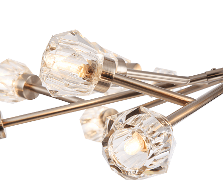 Metal Frame with Clear Crystal Shade Chandelier - LV LIGHTING