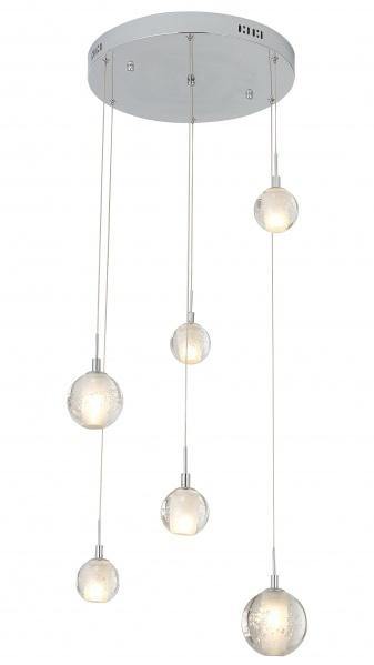 Chrome with Clear Glass Bubble Pendant - LV LIGHTING