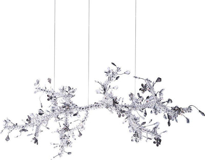Tree Branches with Smoked and Clear Crystal Chandelier - LV LIGHTING