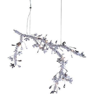 Tree Branches with Smoked and Clear Crystal Chandelier - LV LIGHTING