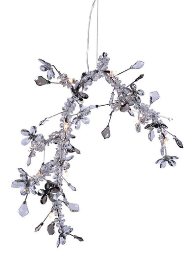 Tree Branches with Smoked and Clear Crystal Chandelier - LV LIGHTING