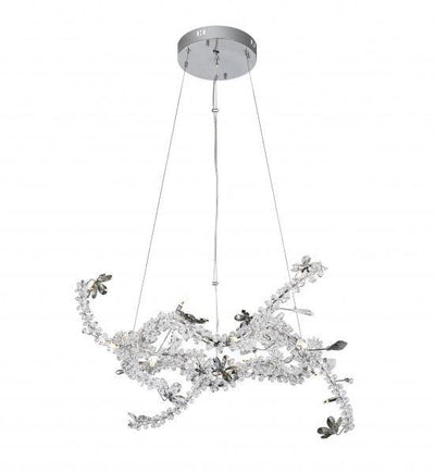 Steel Tree Branches with Clear Crystal Chandelier - LV LIGHTING