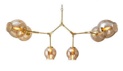 Steel Frame with Clear Open Glass Shade Chandelier - LV LIGHTING