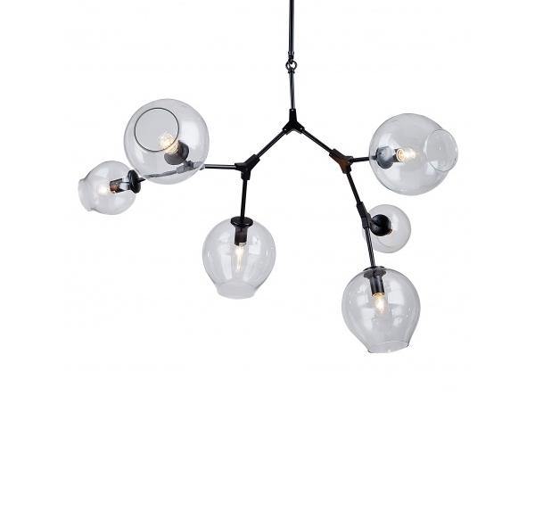 Steel Frame with Clear Open Glass Shade Chandelier - LV LIGHTING