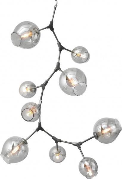 Steel Frame Braches with Open Glass Shade Chandelier - LV LIGHTING
