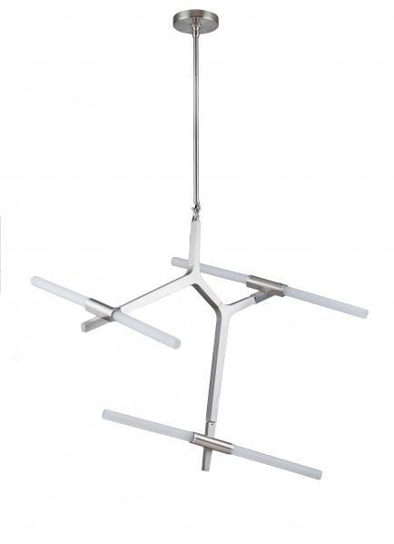 Steel Frame with Twist On Rods Chandelier - LV LIGHTING