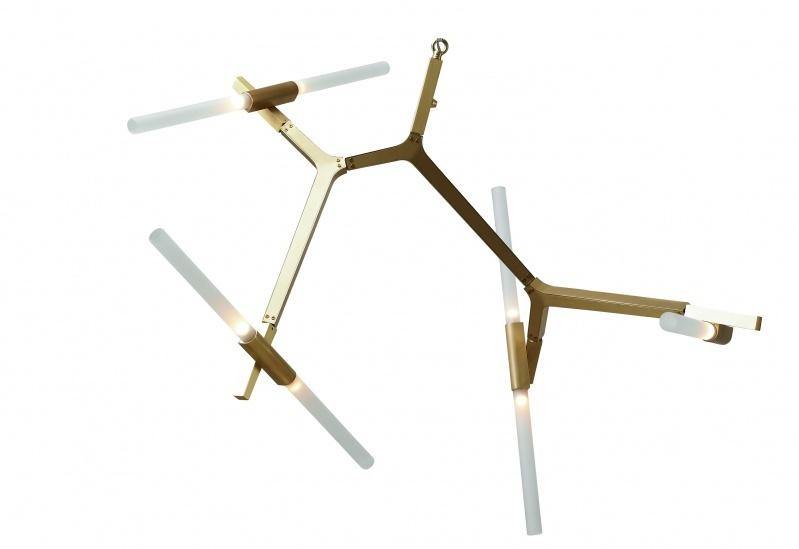 Steel Frame with Twist On Rods Chandelier - LV LIGHTING