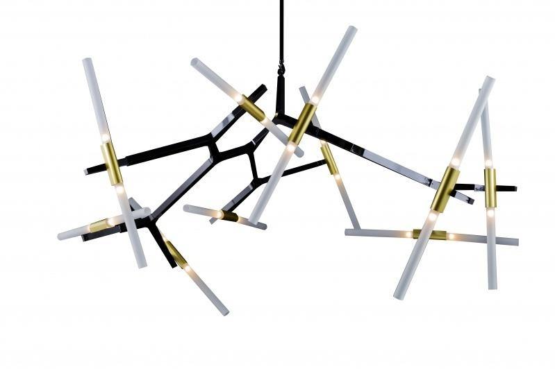 Steel Frame with Twist On Rods Chandelier - LV LIGHTING
